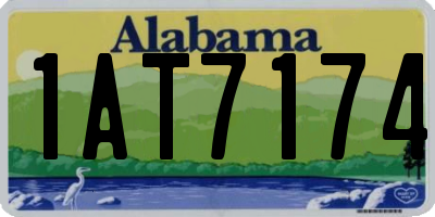 AL license plate 1AT7174