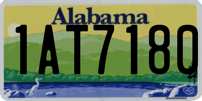 AL license plate 1AT7180