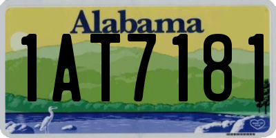 AL license plate 1AT7181
