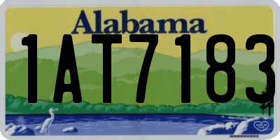AL license plate 1AT7183