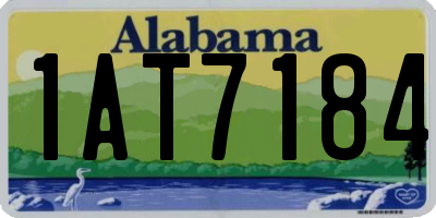 AL license plate 1AT7184