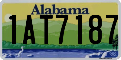 AL license plate 1AT7187