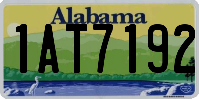 AL license plate 1AT7192