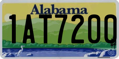 AL license plate 1AT7200