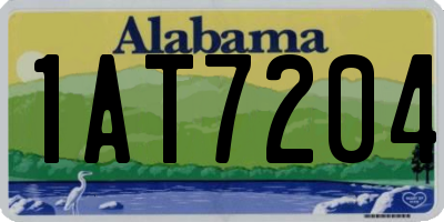 AL license plate 1AT7204