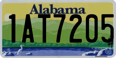 AL license plate 1AT7205