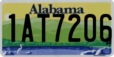 AL license plate 1AT7206