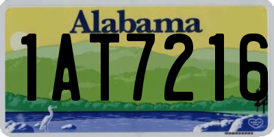 AL license plate 1AT7216