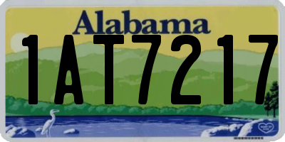 AL license plate 1AT7217