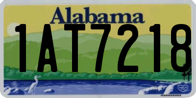 AL license plate 1AT7218