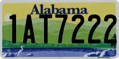 AL license plate 1AT7222