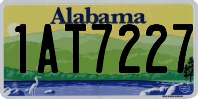 AL license plate 1AT7227