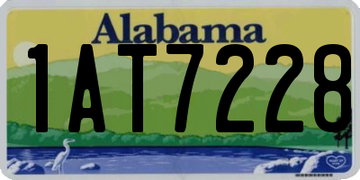 AL license plate 1AT7228