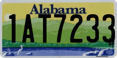 AL license plate 1AT7233