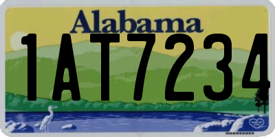 AL license plate 1AT7234