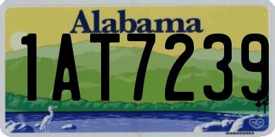 AL license plate 1AT7239
