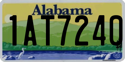 AL license plate 1AT7240