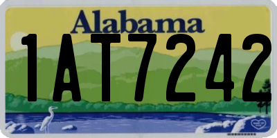 AL license plate 1AT7242