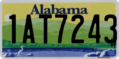AL license plate 1AT7243