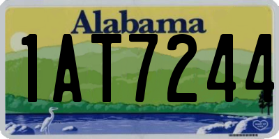 AL license plate 1AT7244