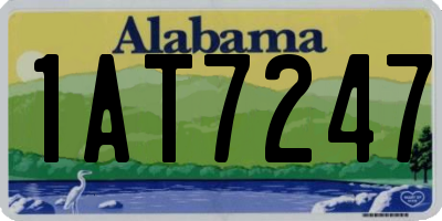 AL license plate 1AT7247