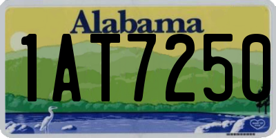 AL license plate 1AT7250