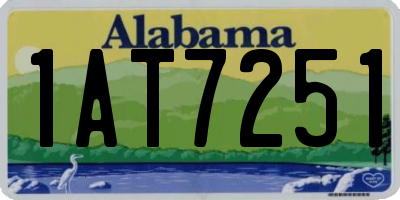 AL license plate 1AT7251