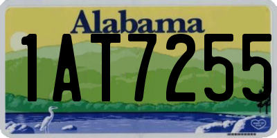 AL license plate 1AT7255