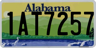 AL license plate 1AT7257