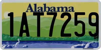 AL license plate 1AT7259