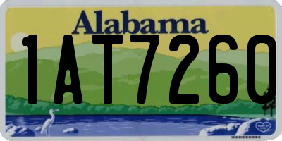AL license plate 1AT7260