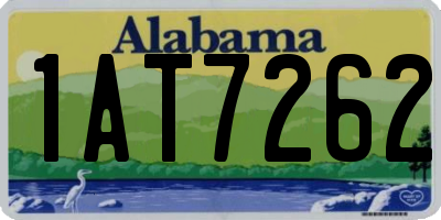 AL license plate 1AT7262