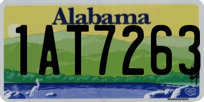 AL license plate 1AT7263
