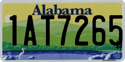 AL license plate 1AT7265
