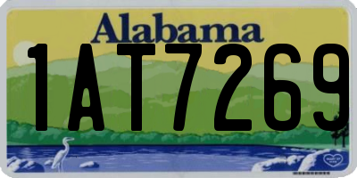 AL license plate 1AT7269