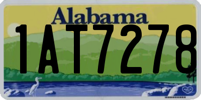 AL license plate 1AT7278