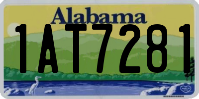 AL license plate 1AT7281