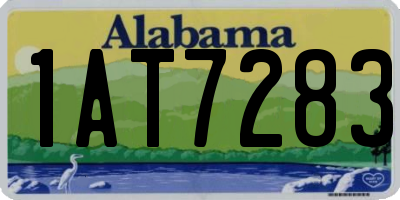 AL license plate 1AT7283
