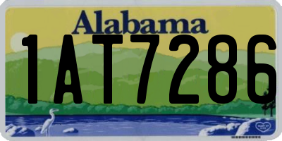 AL license plate 1AT7286