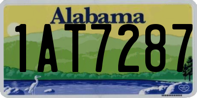 AL license plate 1AT7287