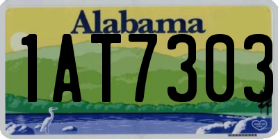 AL license plate 1AT7303