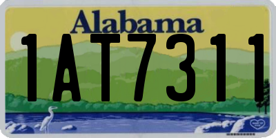 AL license plate 1AT7311