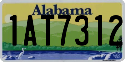 AL license plate 1AT7312