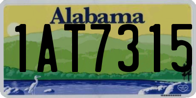 AL license plate 1AT7315