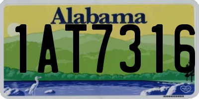 AL license plate 1AT7316