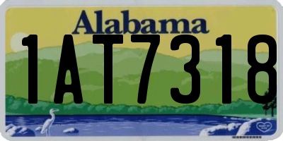 AL license plate 1AT7318