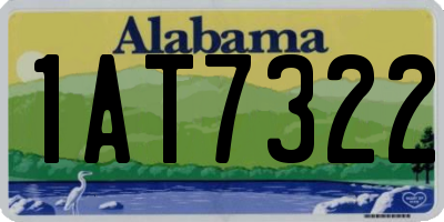 AL license plate 1AT7322