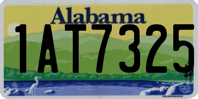 AL license plate 1AT7325