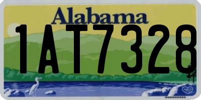 AL license plate 1AT7328