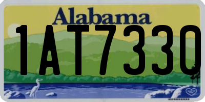 AL license plate 1AT7330